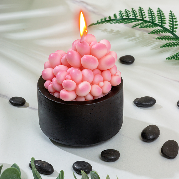 Pink Moonstones Candle