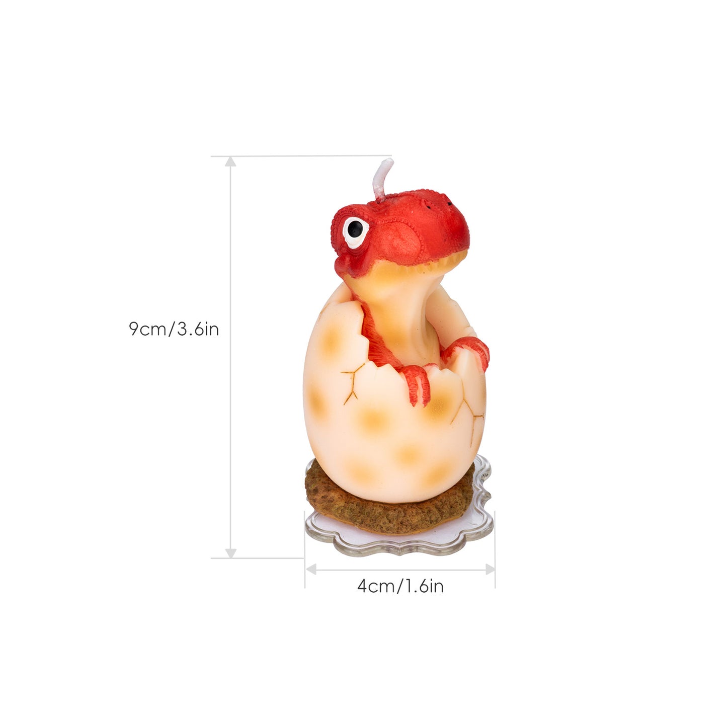 Red Dinosaur Baby Candle Birthday Candles