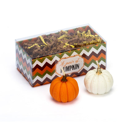 Orange & White Mini Pumpkin Scented Candle Set (2-Pack)