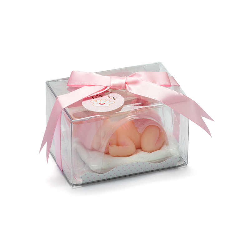 Pink Sleeping Baby Candle