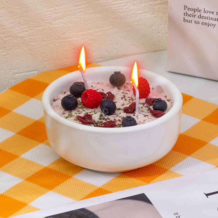 Fruit Yogurt Bowl Candle