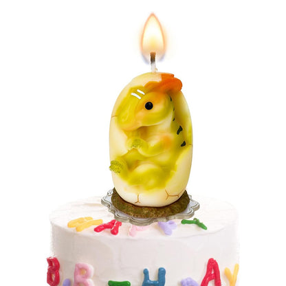 Large Green Dinosaur Birthday Candle Cake Topper