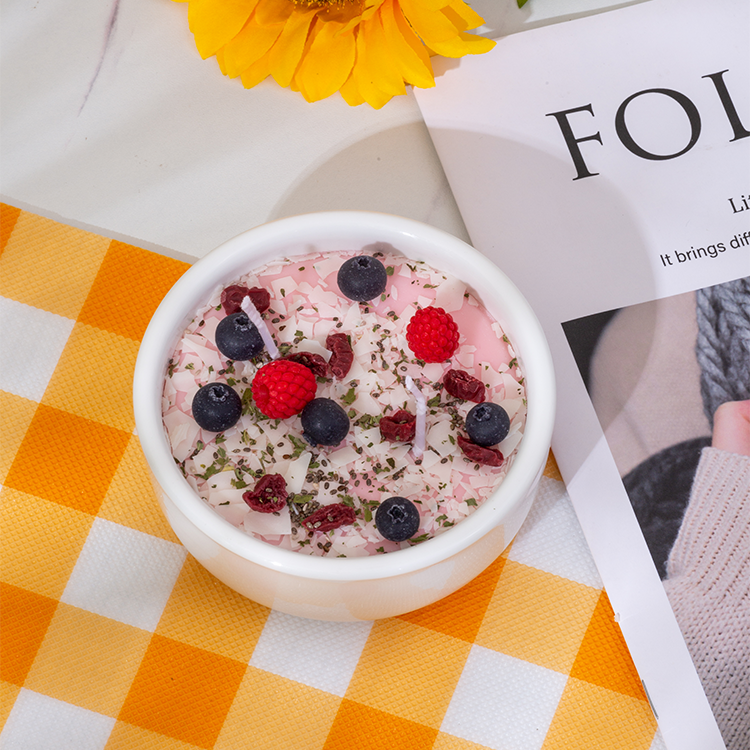 Fruit Yogurt Bowl Candle