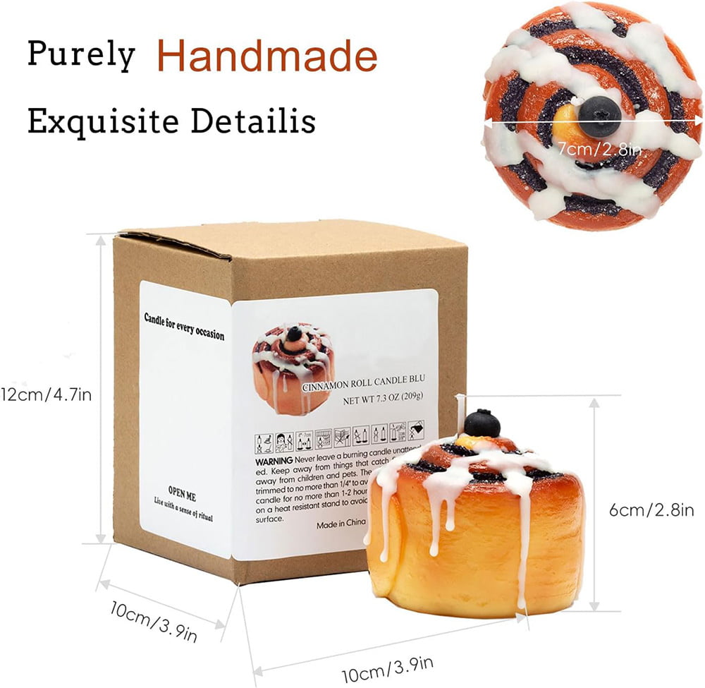 Realistic Cinnamon Roll Scented Candle