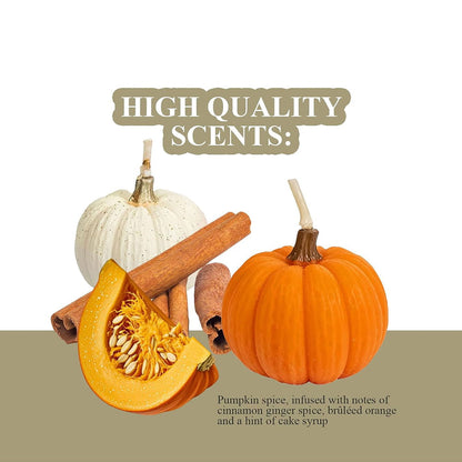 Orange & White Mini Pumpkin Scented Candle Set (2-Pack)