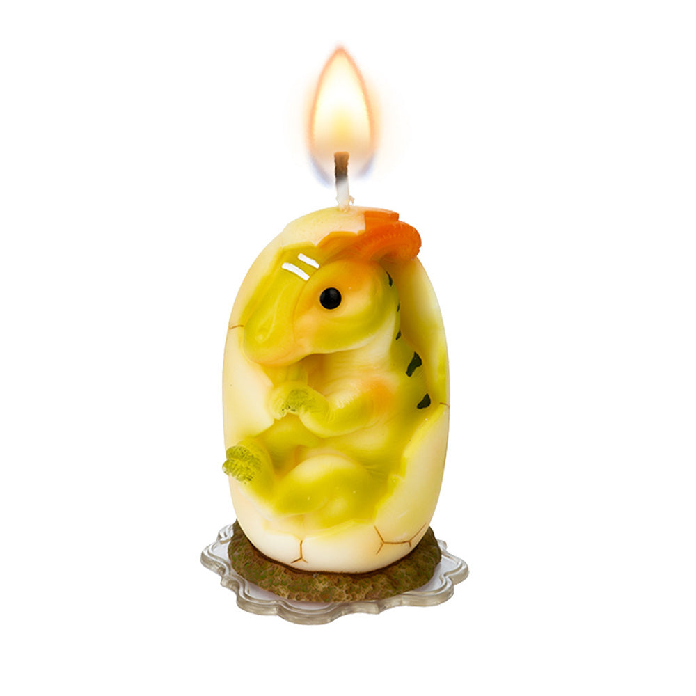 Mesiiloly Largr Dinosaur Birthday Candle - 3.2" Green Dinosaur Cake Topper for Boys and Girls, Cute Dino Candle for Easter Birthday Party Decorations