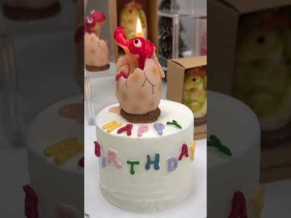 Large Red Dinosaur Birthday Candle Cake Topper