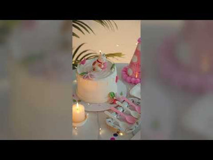 Large Yarn Ball Kitten Birthday Candle Cake Topper