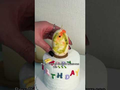 Large Green Dinosaur Birthday Candle Cake Topper